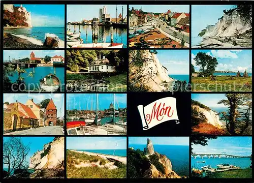 AK / Ansichtskarte Mon_Daenemark Hafen Bruecke Felsen Panoramen Mon_Daenemark