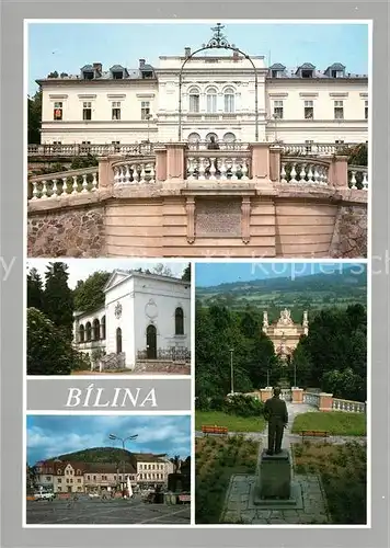 AK / Ansichtskarte Bilina_Bilin_Tschechien Schloss Park Stadtpanorama Bilina_Bilin_Tschechien