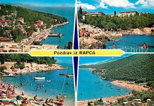 AK / Ansichtskarte Rabac_Kroatien Strand Fliegeraufnahme Stadtansichten Rabac Kroatien