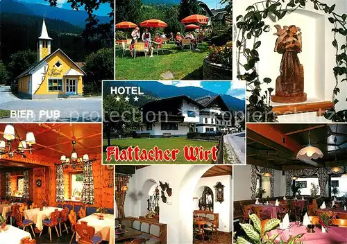 AK / Ansichtskarte Flattach Bier Pub Kirche Hotel Flattacher Wirt  Flattach