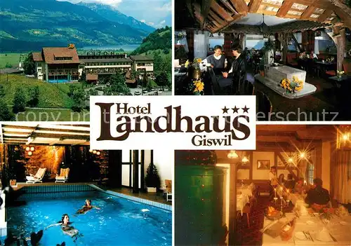 AK / Ansichtskarte Giswil Hotel Landhaus Restaurant Hallenbad Alpen Giswil
