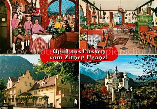 AK / Ansichtskarte Fuessen_Allgaeu Gasthof Tiroler Hof Restaurant Schloss Neuschwanstein Alpen Fuessen Allgaeu