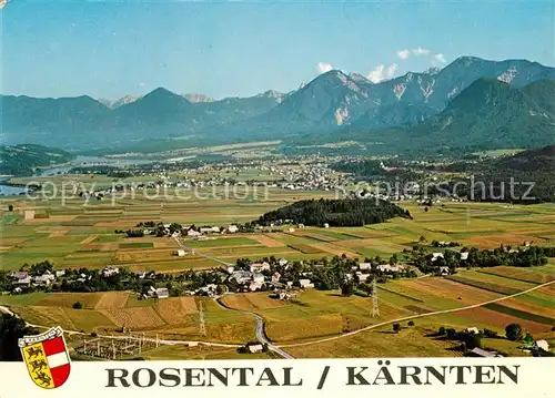 AK / Ansichtskarte Muehlbach_Rosental Panorama Rosental mit Karawanken Fliegeraufnahme Muehlbach Rosental