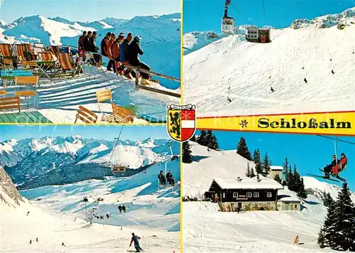 AK / Ansichtskarte Bad_Hofgastein Wintersportplatz Schlossalm Bergrestaurant Skilifte Bergbahn Alpenpanorama Bad_Hofgastein