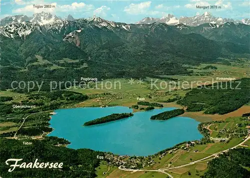 AK / Ansichtskarte Faakersee und Umgebung Alpenpanorama Fliegeraufnahme Faakersee