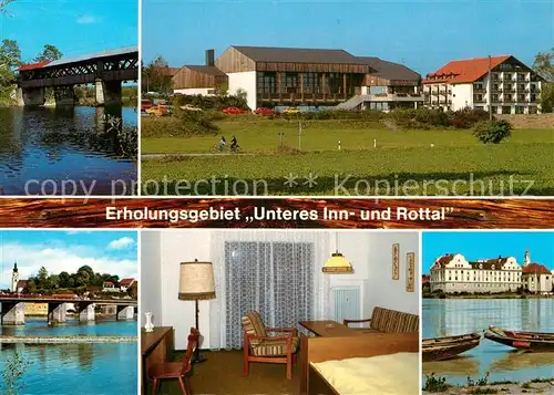 AK / Ansichtskarte Neuhaus_Inn Aparthotel Alte Innbruecke Erholungsgebiet Unteres Inntal und Rottal Neuhaus Inn