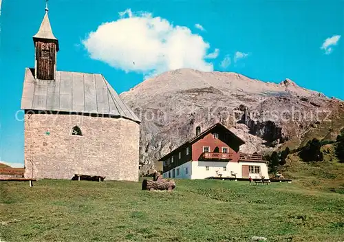 AK / Ansichtskarte Seiser_Alm Rifugio Zallinger Huette Bergkapelle Dolomiten Seiser_Alm