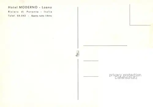 AK / Ansichtskarte Loano Hotel Moderno Loano
