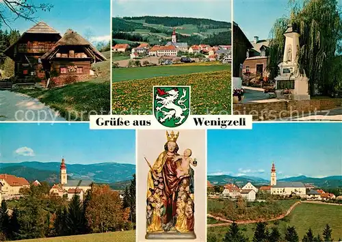 AK / Ansichtskarte Wenigzell Heimathaus Kriegerdenkmal Schutzmantelmadonna Wenigzell