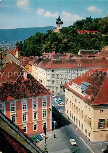 AK / Ansichtskarte Graz_Steiermark Schauspielhaus Uhrturm Graz_Steiermark