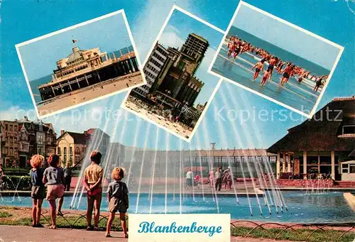 AK / Ansichtskarte Blankenberge Wasserspiele Seerestaurant Strand Blankenberge