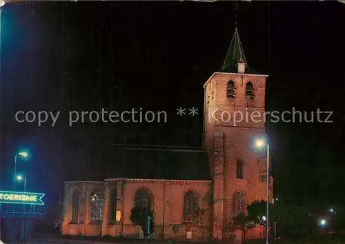 AK / Ansichtskarte Blankenberge Alte Kirche Nachtaufnahme Blankenberge