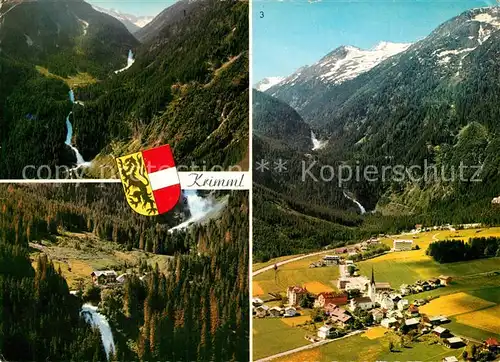 AK / Ansichtskarte Krimml Fliegeraufnahme Krimmler Wasserfaelle Alpengasthof Schoenangerl Krimml