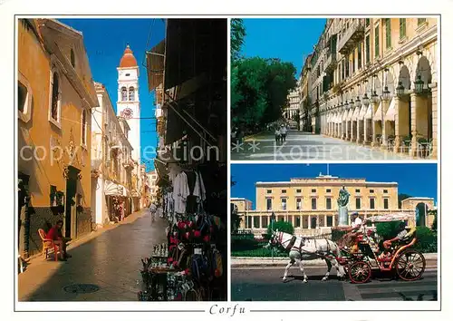 AK / Ansichtskarte Corfu_Korfu Stadtansichten Pferdekutsche Corfu Korfu