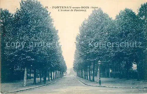AK / Ansichtskarte Fontenay sous Bois Avenue de Fontenay Fontenay sous Bois