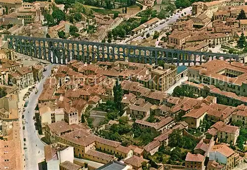 AK / Ansichtskarte Segovia El Acueducto vista aerea Segovia