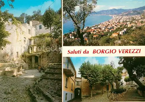 AK / Ansichtskarte Borgio_Verezzi Angolo caratteristico Piazza San Pietro Panorama Borgio Verezzi