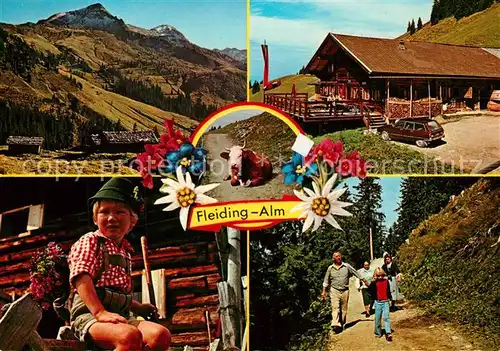 AK / Ansichtskarte Westendorf_Tirol Jausenstation Fleiding Alm Ausflugsziel Fleiding  und Brechhorngebiet Blauer Enzian Edelweiss Alpenrose Westendorf_Tirol