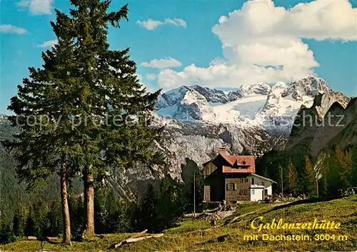AK / Ansichtskarte Gosau_Oberoesterreich Gablonzerhuette Berghaus Dachsteingebirge Gosau_Oberoesterreich