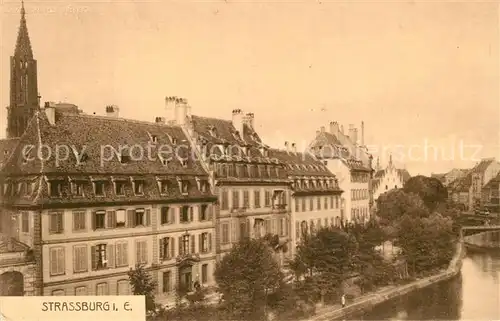 AK / Ansichtskarte Strassburg_Elsass Thomasstaden Quai Saint Thomas Strassburg Elsass