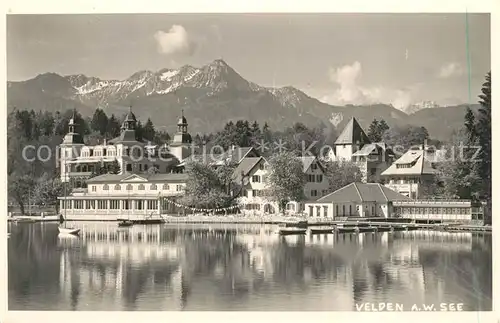 AK / Ansichtskarte Velden_Woerthersee Schloss Panorama Velden Woerthersee