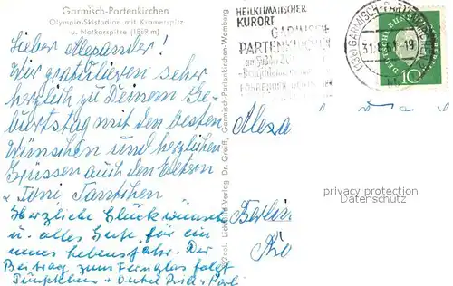 AK / Ansichtskarte Garmisch Partenkirchen Olympia Skistadion Garmisch Partenkirchen