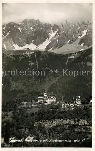 AK / Ansichtskarte Innsbruck Hungerburg Nordkettenbahn Innsbruck