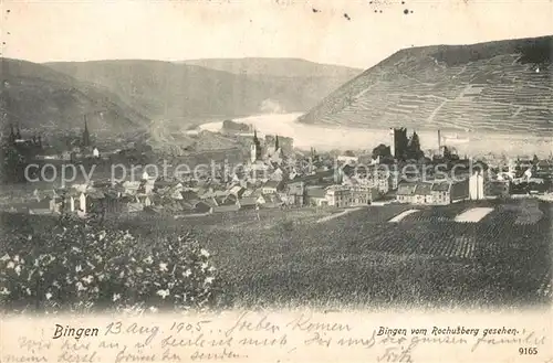 AK / Ansichtskarte Bingen_Rhein Blick vom Rochusberg Bingen Rhein