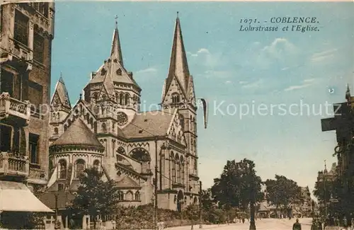 AK / Ansichtskarte Coblenz_Koblenz Lohrstrasse Kirche Coblenz_Koblenz