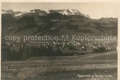 AK / Ansichtskarte Appenzell_IR Panorama Saentis Appenzell IR