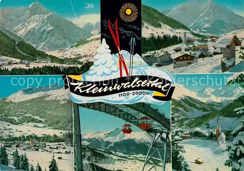 AK / Ansichtskarte Riezlern_Kleinwalsertal_Vorarlberg mit Hirschberg und Mittelberg Kanzelwandbahn Riezlern_Kleinwalsertal