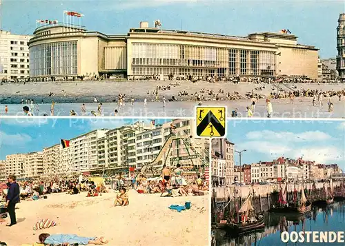 AK / Ansichtskarte Oostende_Ostende Kursaal Strand Hafen 
