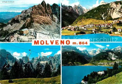 AK / Ansichtskarte Molveno Rifugio Predotti Panorama Sessellift See Molveno