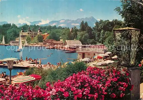 AK / Ansichtskarte Velden_Woerthersee mit Mittagskogel Velden Woerthersee