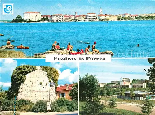 AK / Ansichtskarte Porec Panorama Turm  Porec