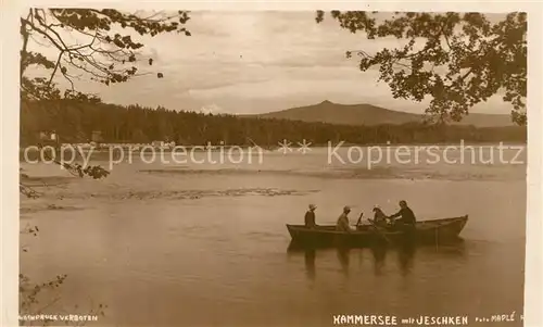 AK / Ansichtskarte Grundlsee_Steiermark Kammersee mit Jeschken Bootfahren Grundlsee_Steiermark