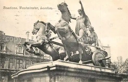 AK / Ansichtskarte Westminster_London Boadicea Monument 