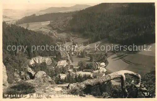 AK / Ansichtskarte Wekelsdorf_Teplice_nad_Metuji Landschaftspanorama Blick ins Mettautal Wekelsdorf_Teplice