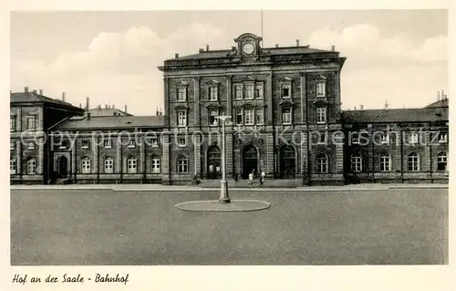 AK / Ansichtskarte Hof_Saale Bahnhof Hof_Saale