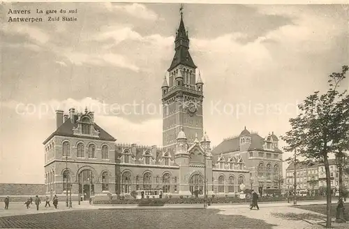 AK / Ansichtskarte Anvers_Antwerpen La Gare du sud Bahnhof Anvers Antwerpen