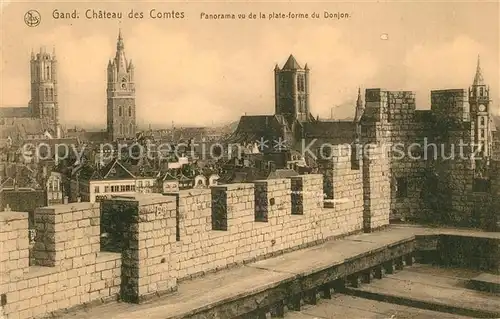 AK / Ansichtskarte Gand_Belgien Chateau des Comtes Panorama vu de la plate forme du Donjon Serie 3 No. 16 Gand Belgien