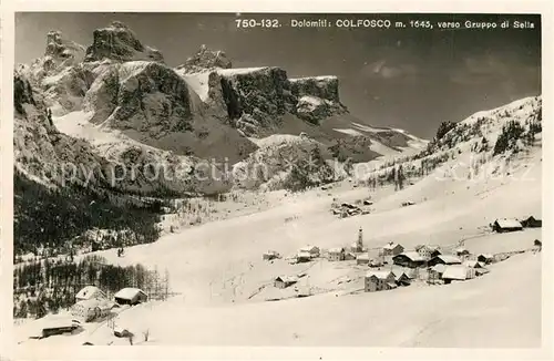 AK / Ansichtskarte Colfosco verso Gruppo di Sella Dolomiti Colfosco