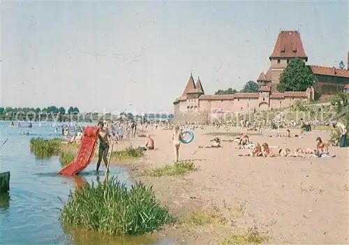 AK / Ansichtskarte Malbork Nad Nogatem Badestrand am Nogat Malbork