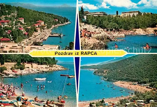 AK / Ansichtskarte Rabac_Kroatien Panorama Hafen Kueste Bucht Badestrand Rabac Kroatien