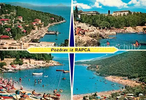 AK / Ansichtskarte Rabac_Kroatien Panorama Hafen Kueste Bucht Badestrand Rabac Kroatien