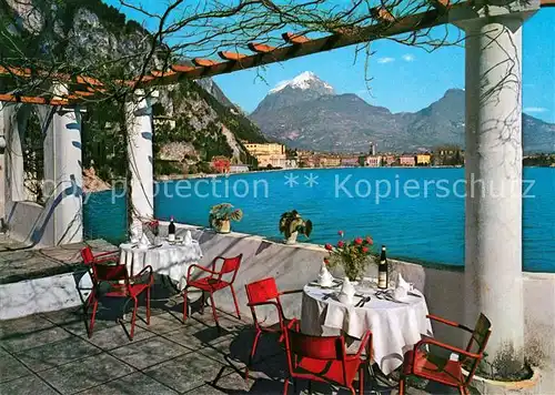 AK / Ansichtskarte Riva_del_Garda Panorama vista dal Ristorante Grotta Azzurra Riva_del_Garda