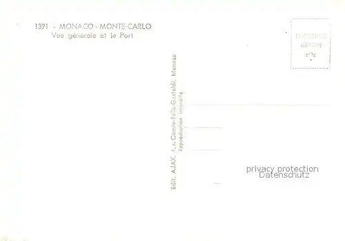 AK / Ansichtskarte Monaco Vue generale et le Port de la Principaute Monaco