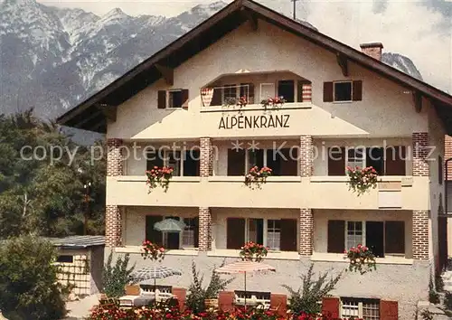 AK / Ansichtskarte Garmisch Partenkirchen Hotel Restaurant Haus Alpenkranz Garmisch Partenkirchen