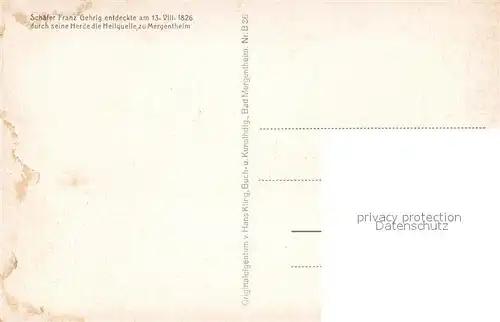 AK / Ansichtskarte Bad_Mergentheim Sch?fer Gehring Denkmal Karisquelle Albert  und Wilhelmsquelle Bad_Mergentheim