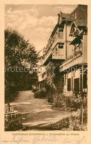 AK / Ansichtskarte Wildbad_Schwarzwald Sanatorium Schomberg  Wildbad_Schwarzwald